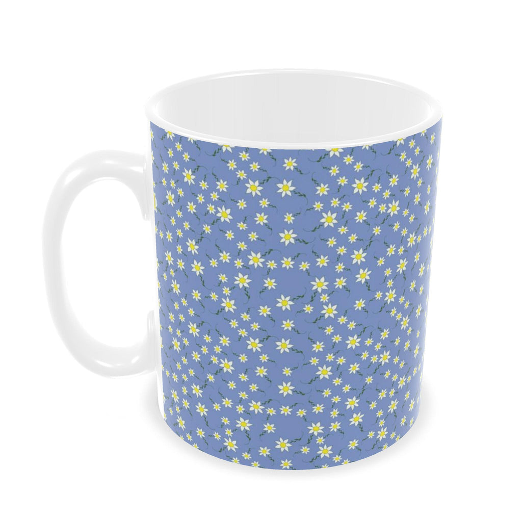 Daisies on Blue 10.1 ounce Mug