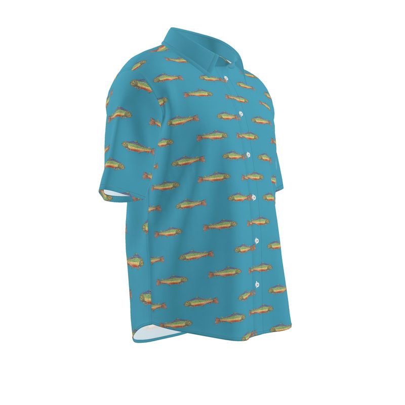 Rainbow Trout men's organic cotton button up shirt