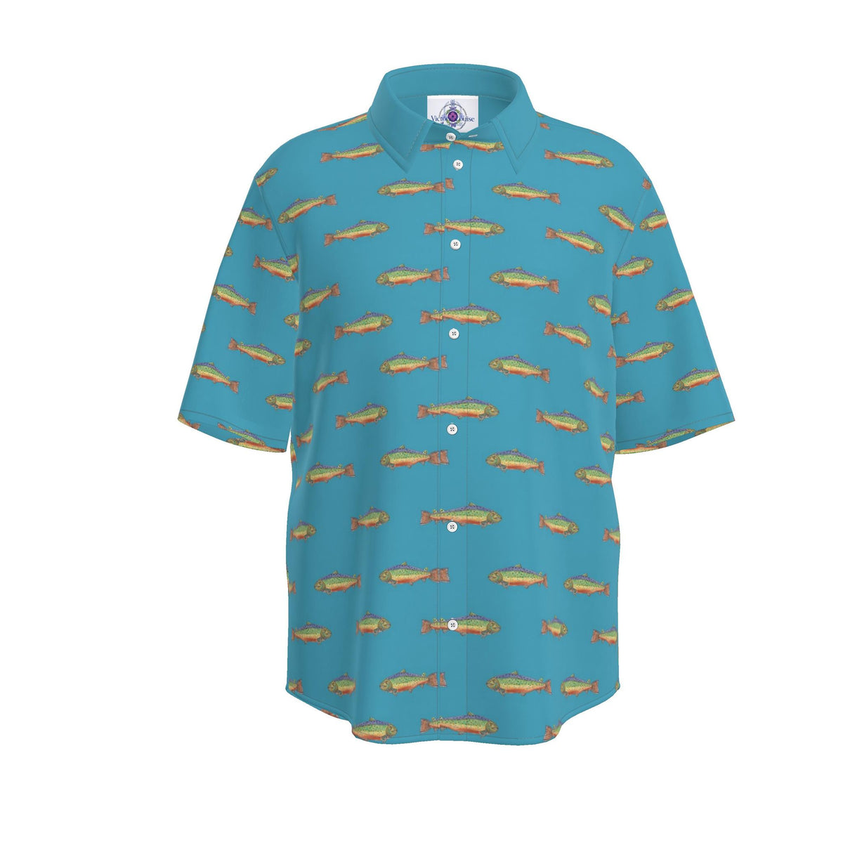 Rainbow Trout men's cotton shirt in XL